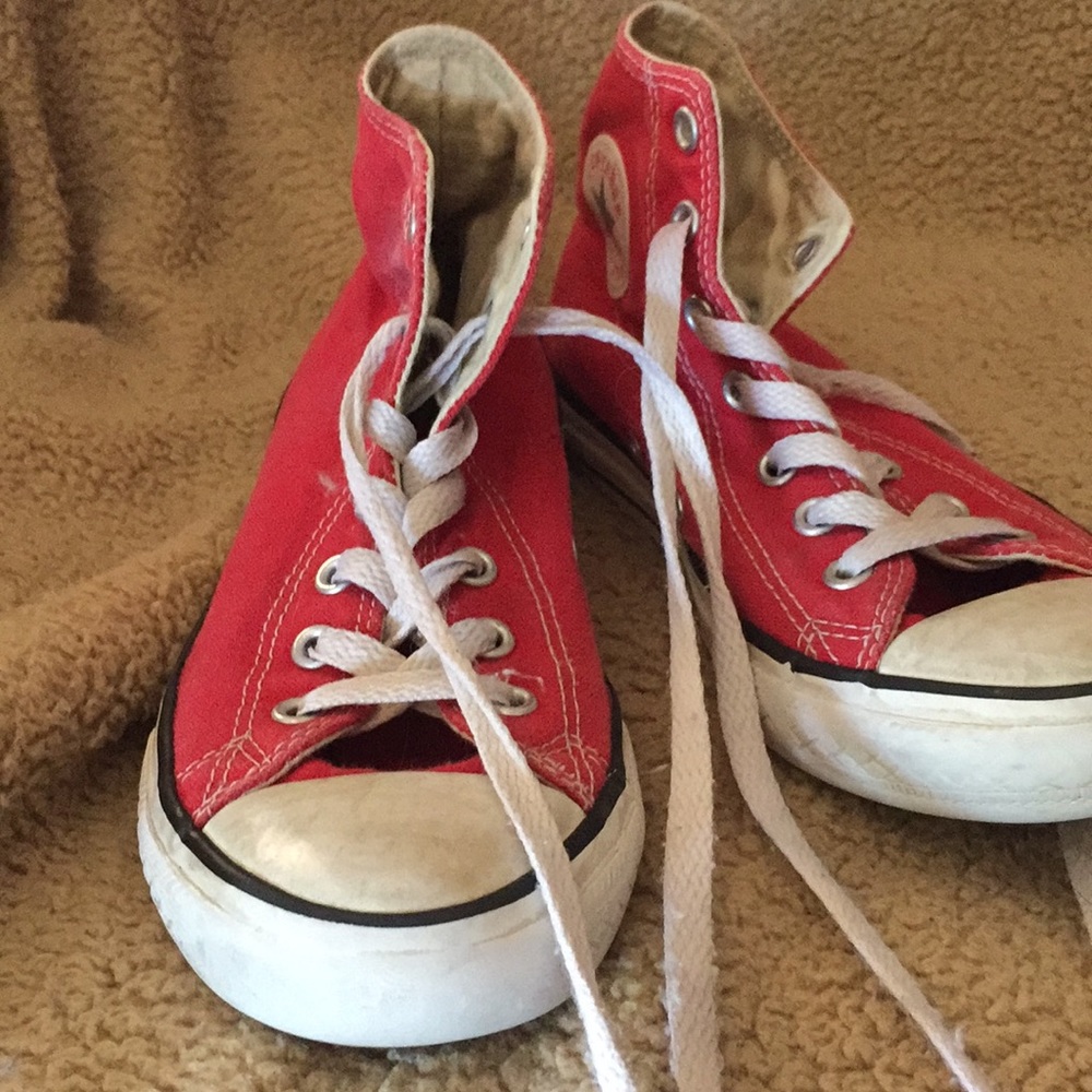 Converse kids size 2 red high tops